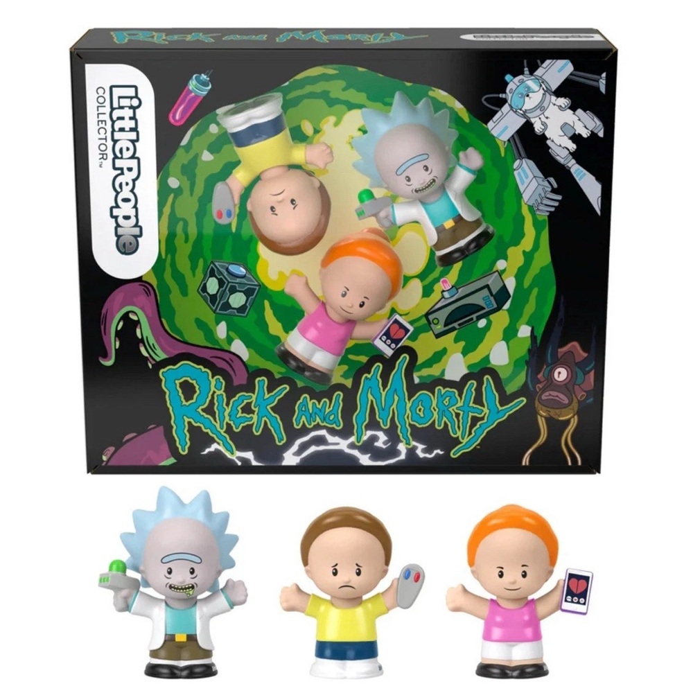 Fisher Price Little Collector People Rick & Morty Figure Set NIB
